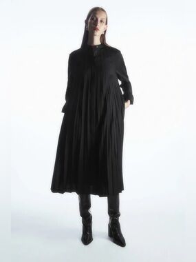 COS Pleated Midi Shirt Dress